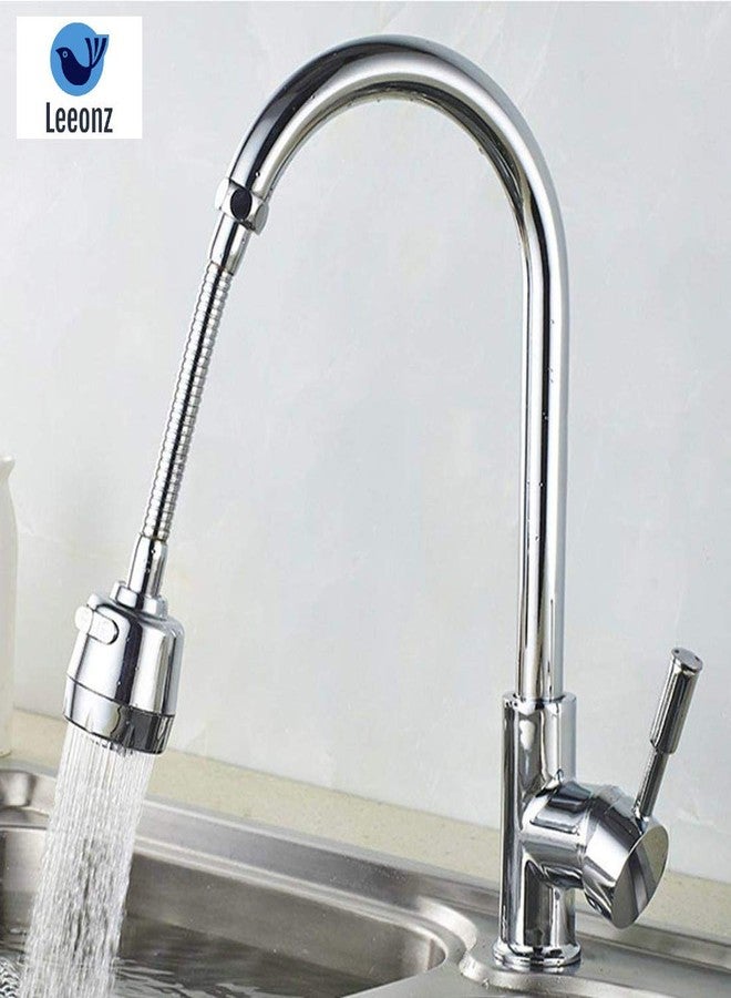 Leeonz Faucet Shower Can Rotate 360 Degrees Water Saving Kitchen Strainer Two Stage Mode Press Button Suitable for preventing Splashing Wash Basin Bathroom (Long) - Image 5