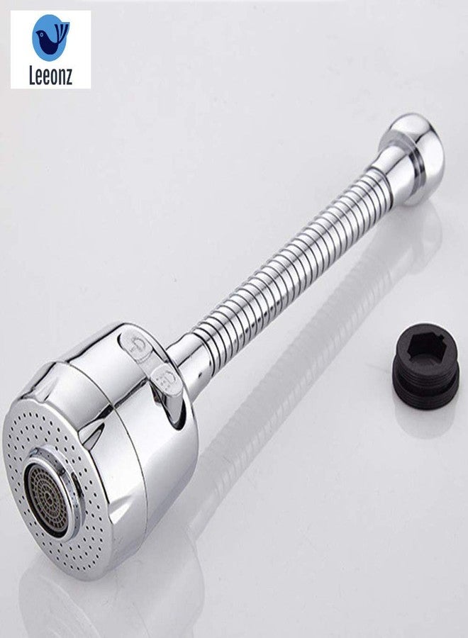 Leeonz Faucet Shower Can Rotate 360 Degrees Water Saving Kitchen Strainer Two Stage Mode Press Button Suitable for preventing Splashing Wash Basin Bathroom (Long) - Image 3