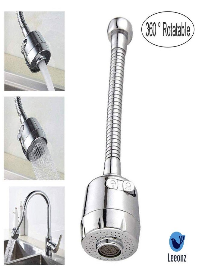 Leeonz Faucet Shower Can Rotate 360 Degrees Water Saving Kitchen Strainer Two Stage Mode Press Button Suitable for preventing Splashing Wash Basin Bathroom (Long) - Image 4