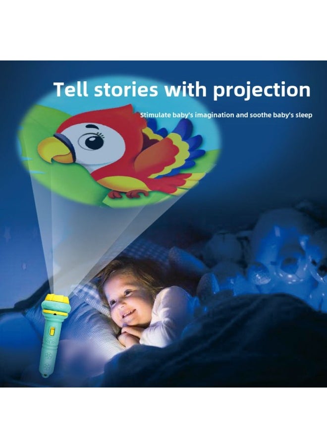 Generic - Projection Flashlight Children's Luminous Flashlight Early Education Cognitive A Variety Of Animal Patterns Bedtime Educational Toys-Color:Purple - Image 1