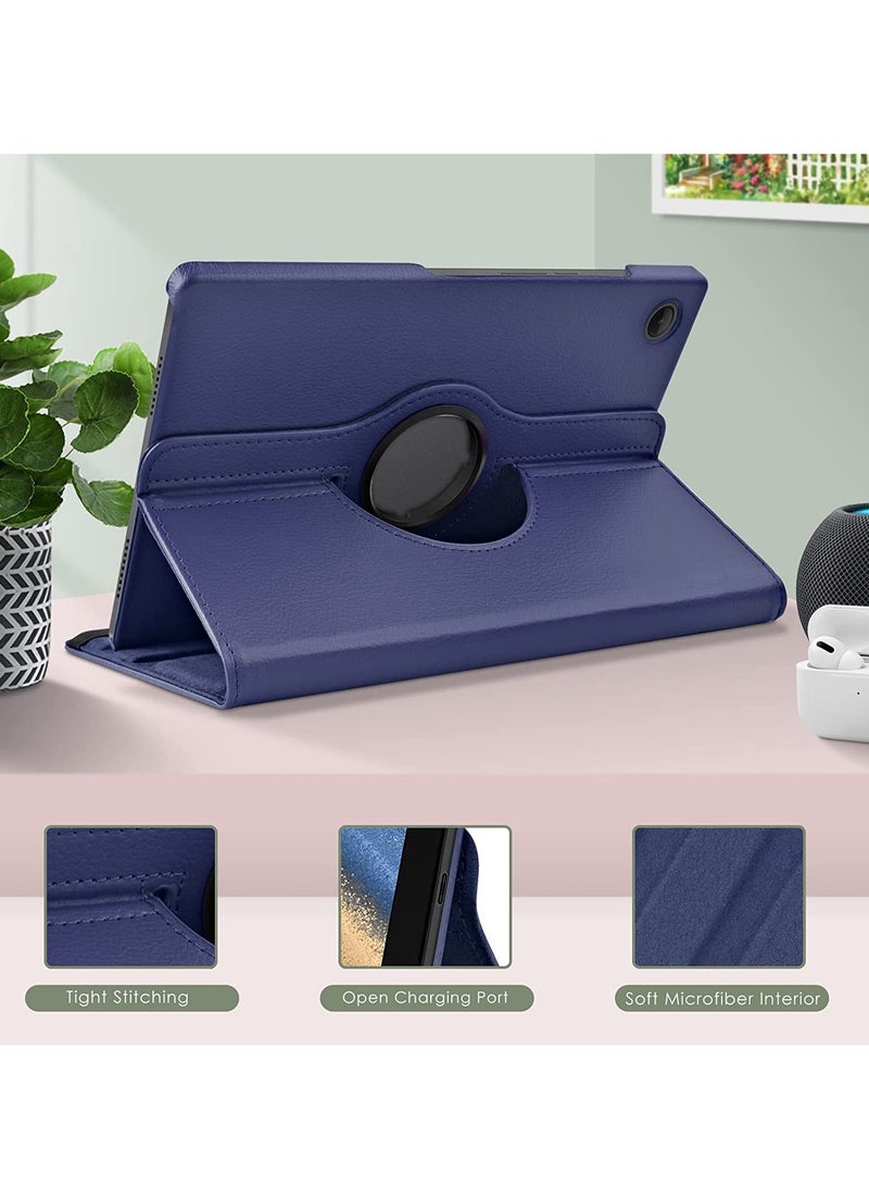 Case Compatible with Galaxy Tab A8 10.5" Case (SM-X200/X205/X207), Galaxy Tab A8 Case 10.5 inch,Auto Sleep/Wake 360° Rotating Stand Folio Leather Case for Tab A8 2022 (Dark blue) - Image 4