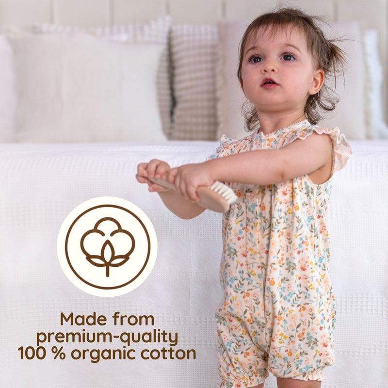 MY LITTLE ZONE Floral Pink Baby Girl Rompers 6-9 Months, 2 Pack - 100% Organic Cotton Babygirl Shortsleeves Romper, Baby Romper Girl Summer Clothes for Birthday Gifts - Design in France, Floral Pink Collection - Image 5