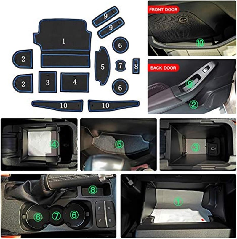 Wivplex 14-Piece Anti-Slip Mat Set for Fiesta MK8 - Image 4