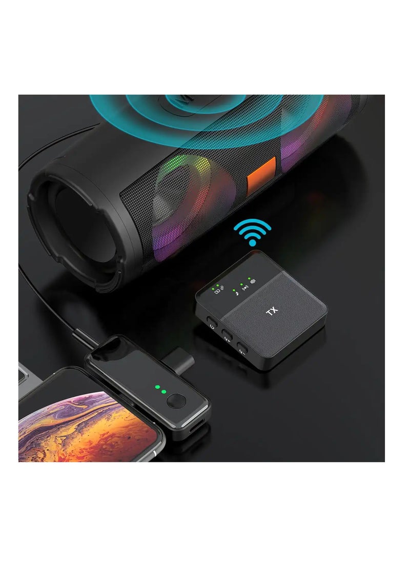 MOCOM - 3in1 Wireless Lavalier Microphone iPhone and Type-C Plug Play Wireless Mic with 2 Microphone Noice cancelling for Vlog/Online Teaching/Live/Recording High quality Noise Reduction Effect - Image 1