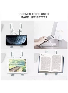 Scrolls Adjustable Laptop Stand, Portable Aluminum Laptop Riser Laptop Holder for Desk, Foldable Ventilated Cooling Computer Support Stand for Apple MacBook Pro/Air, HP, Sony, Dell  - Image 5