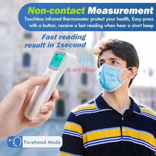 Elera Ear Thermometer for Kids, Baby Thermometer with Forehead and Ear Mode for Adults, Infant, Kids and Toddler, Touchless and 1 Second Reading with Fever Alarm and Mute Function, LCD - Image 5