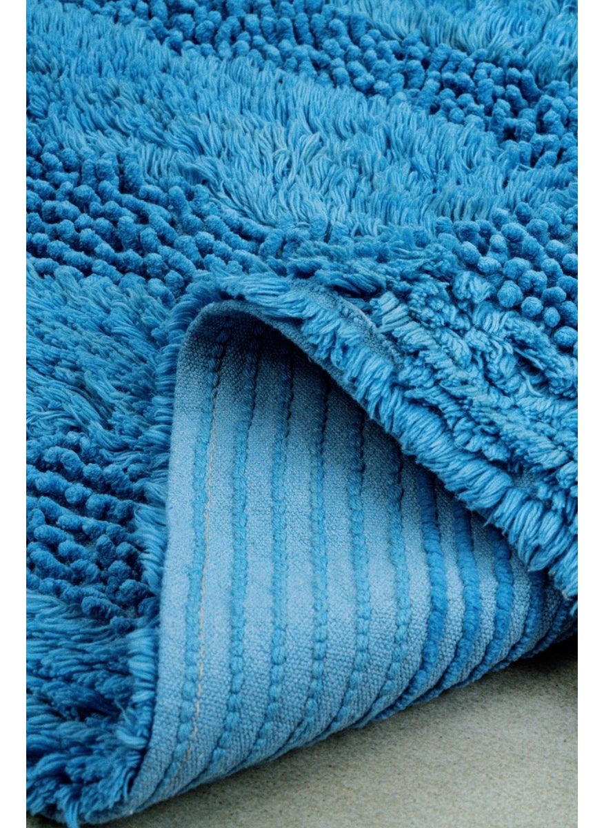 Luxury Softy Natural Cotton 2-Piece Bath Mat Set 60X100+50X60 - Blue - pzsku/Z9B7261A66C30E6E3F464Z/45/_/1725725556/e69b1043-aeb4-4026-9cda-5a45188e06ca