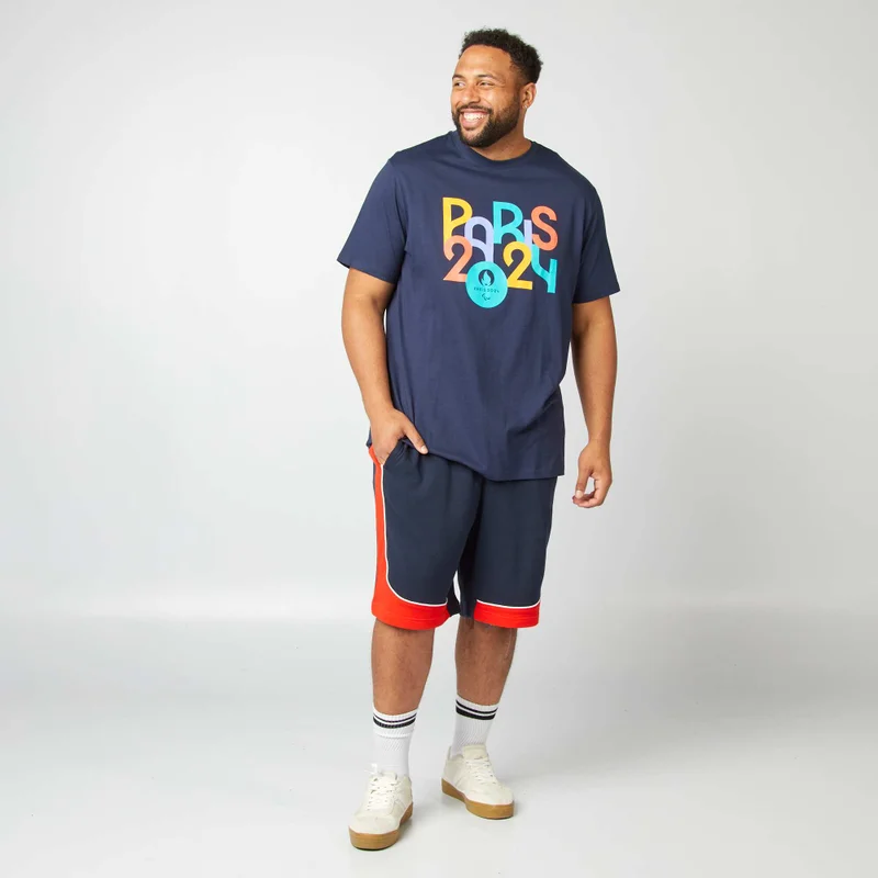 Kiabi Two-Tone Bermuda Jogger Shorts Blue