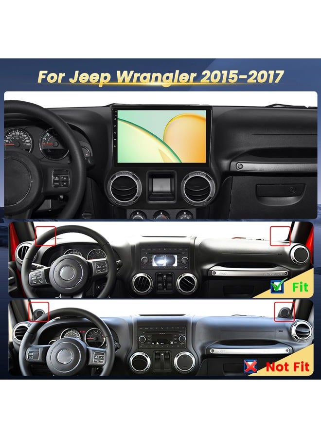 EKAT [2G+64G] 10 inch Screen for Jeep Wrangler Radio 2015 2016 2017, Android Wrangler Car Stereo with 10.1 inch Touch Screen, Carplay/Android Auto/1080P/Bluetooth/WiFi +AHD Backup Camera - Image 2