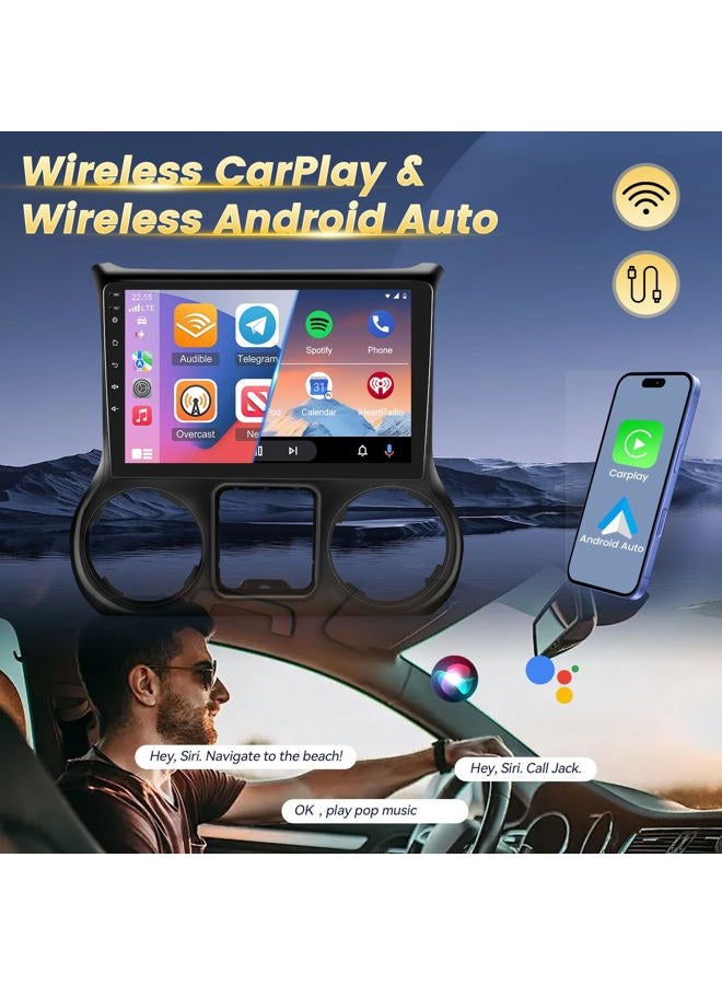 EKAT [2G+64G] 10 inch Screen for Jeep Wrangler Radio 2015 2016 2017, Android Wrangler Car Stereo with 10.1 inch Touch Screen, Carplay/Android Auto/1080P/Bluetooth/WiFi +AHD Backup Camera - Image 4