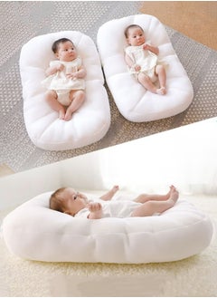 MIXDE Baby Nest Bed, Newborn Nursery Pillow, Infant Breastfeeding Pillows, Toddler Bedding for Sleeping, Anti vomit Milk Headrest15 Degree Incline, for Better Night's Sleep  - Image 1