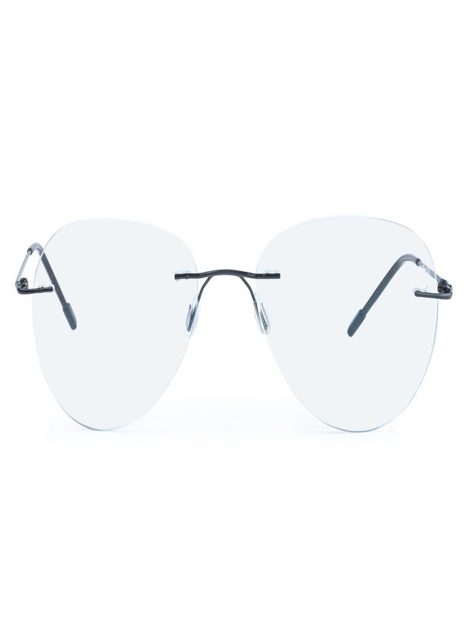 ريديكس نظارات ريدكس أفياتور فوتوكرومية بدون إطار، عدسات كمبيوتر زرقاء مضادة للوهج تحجب الأشعة الضارة (أسود) - Image 1