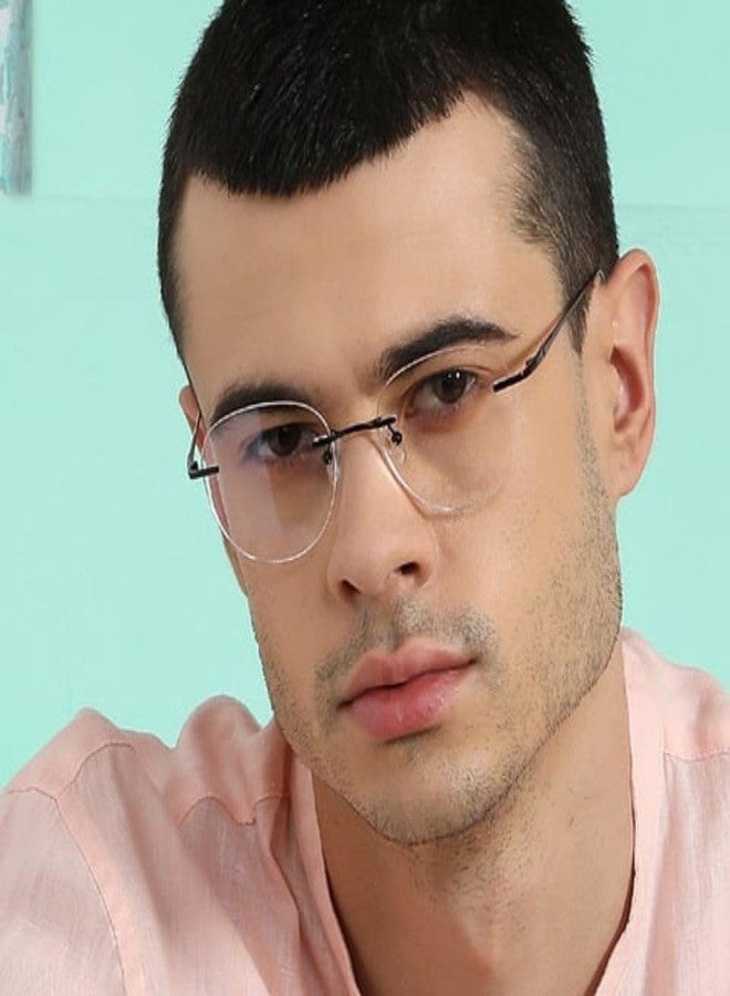 ريديكس نظارات ريدكس أفياتور فوتوكرومية بدون إطار، عدسات كمبيوتر زرقاء مضادة للوهج تحجب الأشعة الضارة (أسود) - Image 5