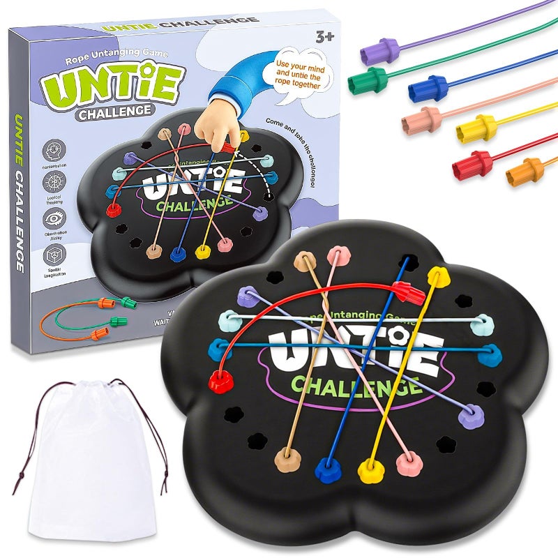 rytopt Rope Untangling Puzzle Game Brainy Knots Game Brainy Knots with MultiLevel Challenges Travel Games Board Games Gifts for Adult - Image 3