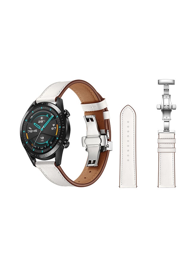 Perfii Stylish Replacement Band For Huawei Watch GT/GT 2 46mm White - Image 2