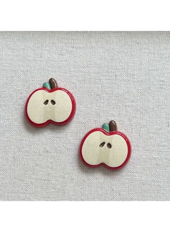 4 Pcs Apple Color Pretend Play Food Set DIY Crafts Accessories - Image 3