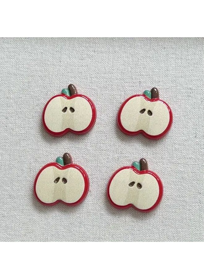 4 Pcs Apple Color Pretend Play Food Set DIY Crafts Accessories - Image 1