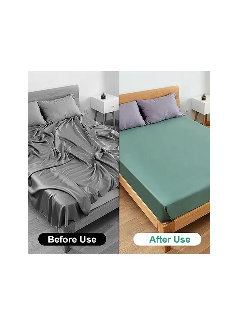 1-Piece 6 Adjustable Heads Elastic Fitted Sheet Straps,Crisscross Bed Sheet Fasteners Suspenders,Fit Round and Square Mattresses - Image 3