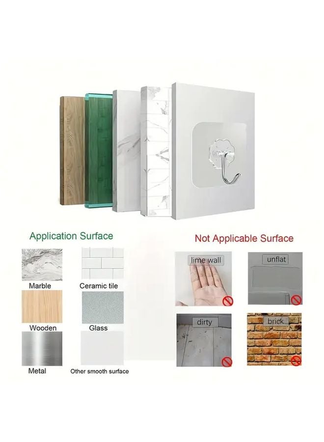 15 قطعة من الخطافات اللاصقة الشفافة لتثبيت الصور والبلاط على الحائط دون تلف - Image 4