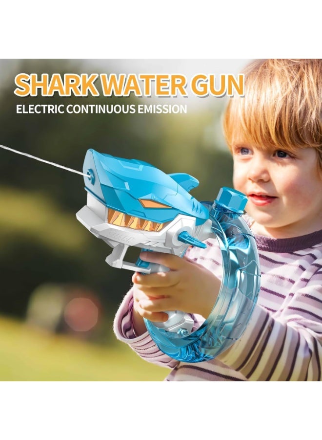 VUCATIN Shark Electric Water Gun for Kids - Automatic Burst-Fire Large Capacity Water Blaster, Summer Outdoor Pool Beach Splash Toy, Boys & Girls Spray Water Pistol - Image 2
