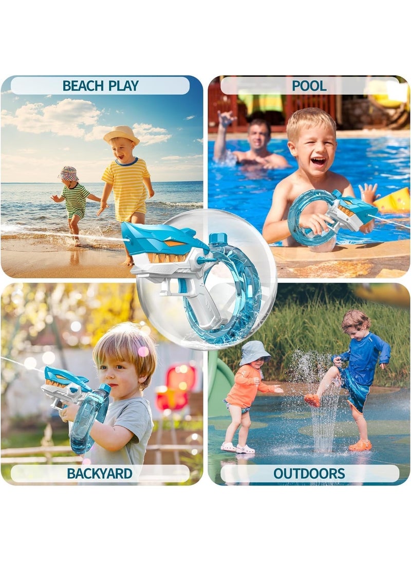 VUCATIN Shark Electric Water Gun for Kids - Automatic Burst-Fire Large Capacity Water Blaster, Summer Outdoor Pool Beach Splash Toy, Boys & Girls Spray Water Pistol - Image 4