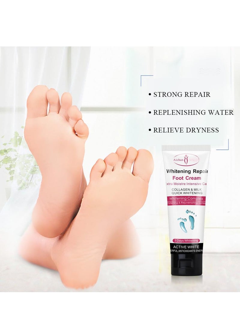 AICHUN Whitening Repair Foot Cream,Extra Moisture Intensive Care,Collagen & Milk,Quick Whitening - Image 3