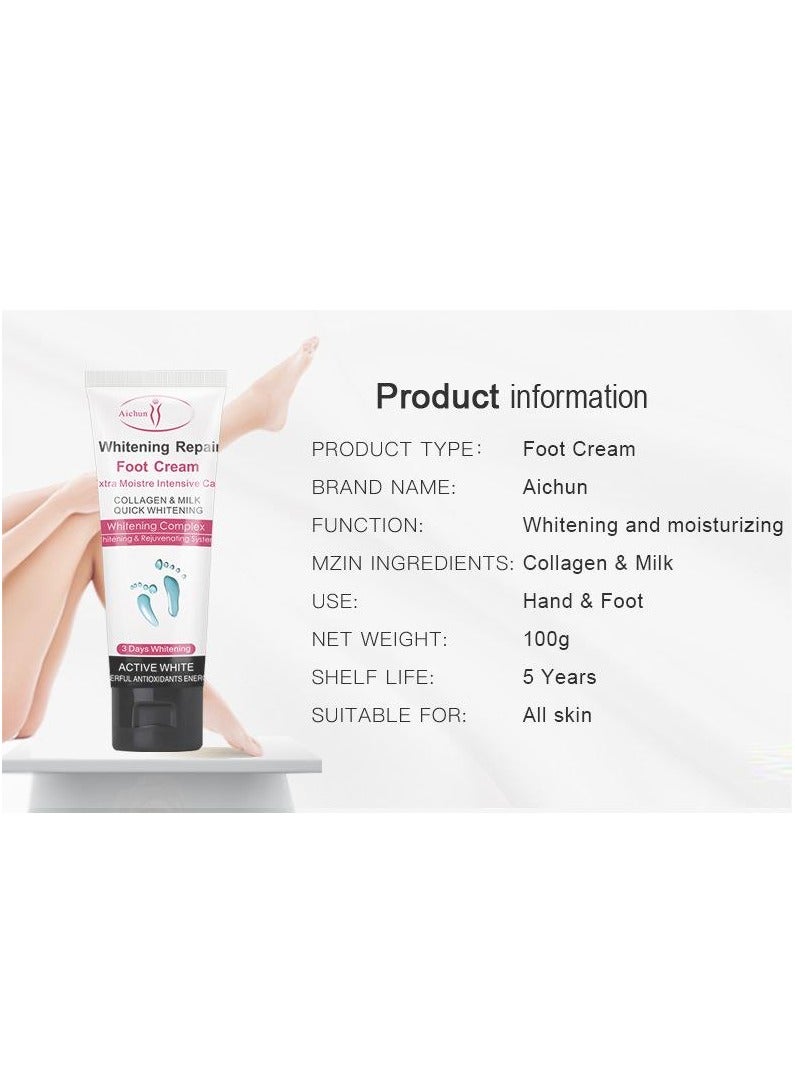 AICHUN Whitening Repair Foot Cream,Extra Moisture Intensive Care,Collagen & Milk,Quick Whitening - Image 5