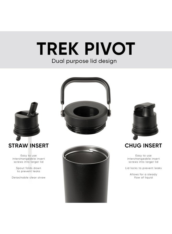 Simple Modern Trek Pivot | 30oz Flip Straw Tumbler with Handle | Water Bottle & Boot | Interchangeable Straw & Chug Lids | Insulated Stainless Steel Jug | Gym Sports Outdoors | Midnight Black - Image 2