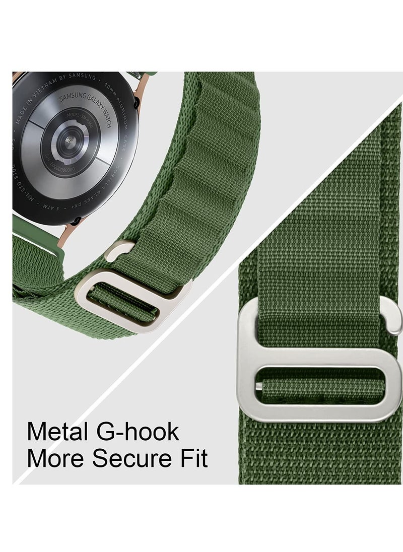 Generic - Alpine Loop 22mm Compatible With Haylou GST / Haylou RT2 RS3 LS04  Sport , Durable Sport Nylon Strap With Titanium G Hook  Olive Green - Image 1
