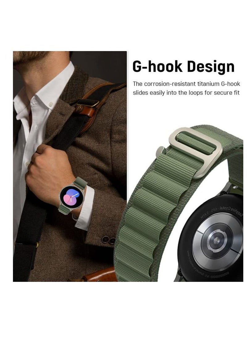 Generic - Alpine Loop 22mm Compatible With Haylou GST / Haylou RT2 RS3 LS04  Sport , Durable Sport Nylon Strap With Titanium G Hook  Olive Green - Image 1