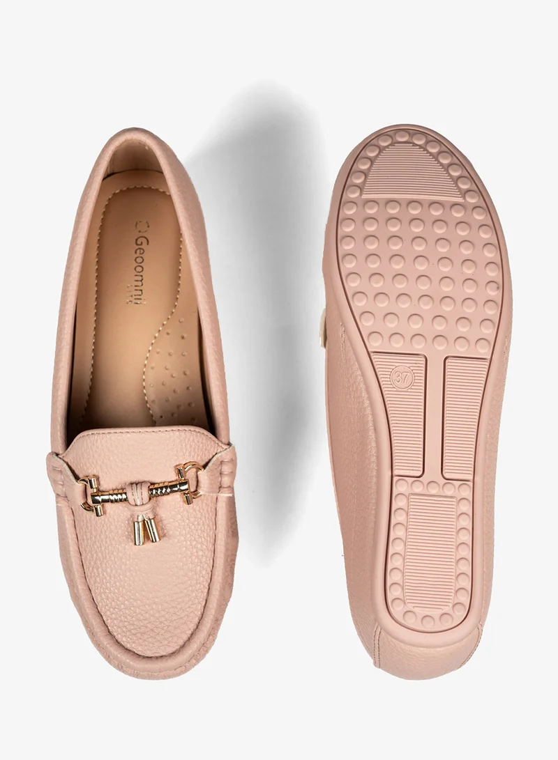 Geoomnii PINK Geoomnii Closed Flat Shoes for Women – Comfortable Slip-On Ballet Flats for Office, Daily Wear & Casual Use for Women | Best Price UAE