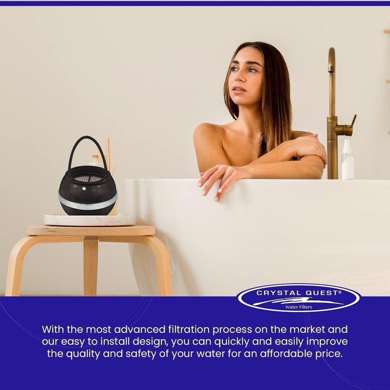 Crystal Quest Black Bath Ball Water Filter | Reduces Contaminants For Softer  Smoother Skin | Bpa Free - Image 3