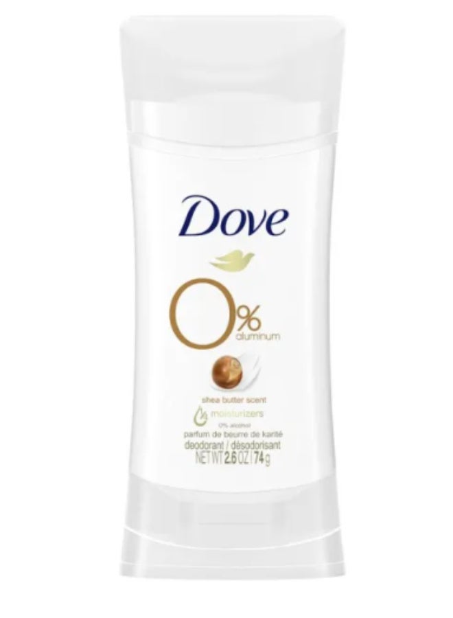 دوف مزيل عرق دوف بزبدة الشيا، خالٍ من الألومنيوم، يوفر حماية من الروائح لمدة 48 ساعة – 74 غرام