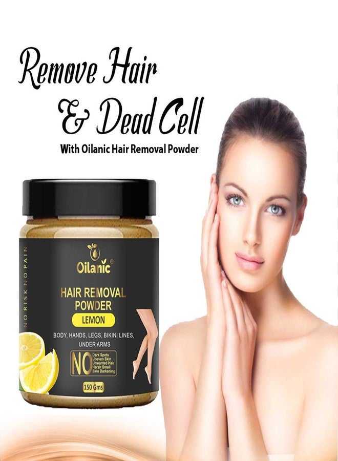 Oilanic Lemon Wax Powder for Effortless Hair Removal Perfect for Body and Bikini Areas | No chemicals-No Irritation, No Skin rashes for Women and Girls Pack of 3 of 150g - Image 5
