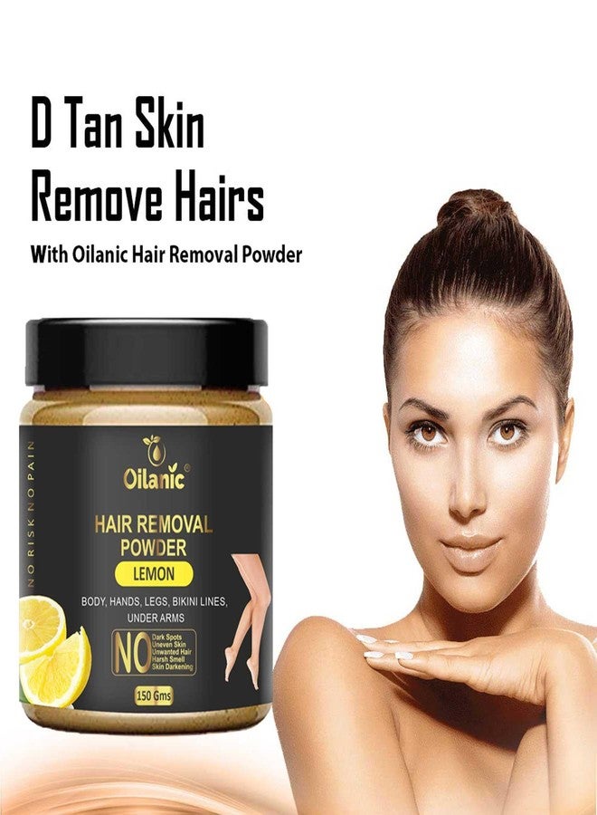 Oilanic Lemon Wax Powder for Effortless Hair Removal Perfect for Body and Bikini Areas | No chemicals-No Irritation, No Skin rashes for Women and Girls Pack of 3 of 150g - Image 2
