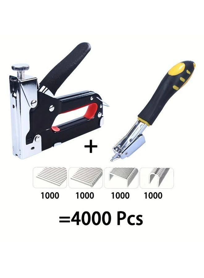 Heavy Duty 4 in 1 Steel Nail Gun Stapler Manual Spring Loaded 600 Pcs Nails - Image 4
