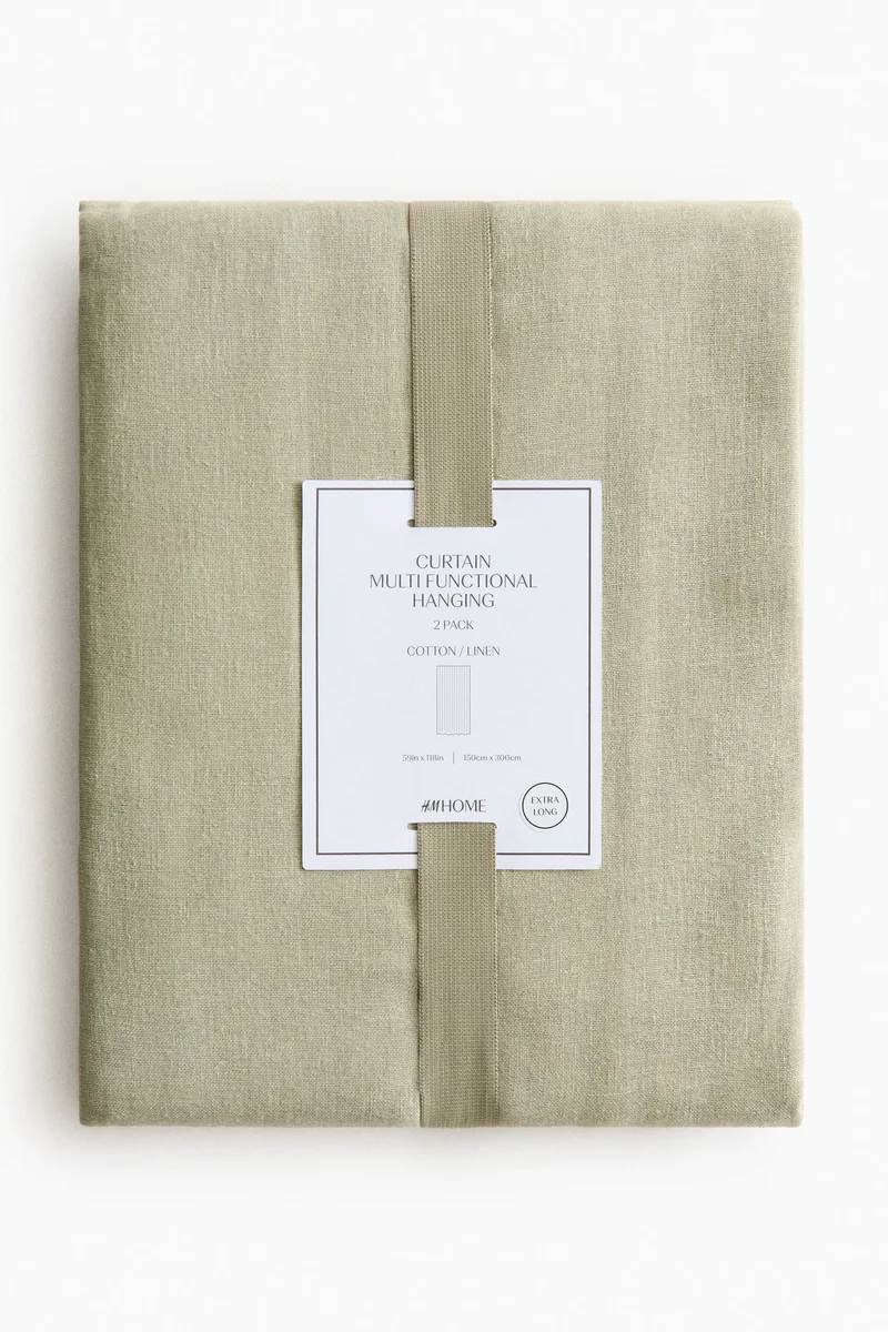 H&M 2-pack long linen-blend curtain lengths