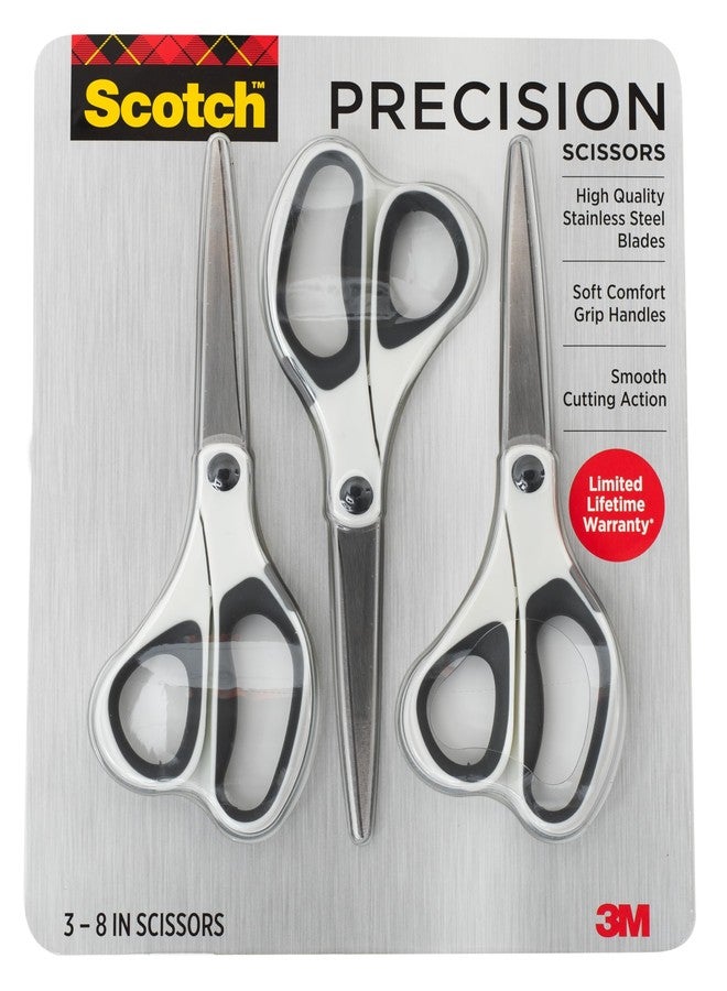 Scotch  Scotch™ Precision Ultra Edge Scissors, 8 inch scissors 3-8 inch scissors/pack - Image 1