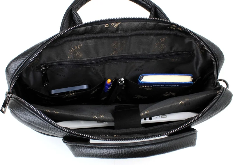 Derise Club Unisex, Black Color File Tablet Notebook Bag, 14 Inch Laptop and Briefcase