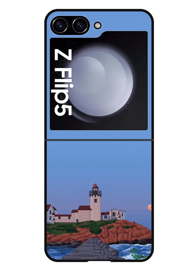 Theodor Protective Case Anti Scratch Shock Proof Bumper Cover For Samsung Galaxy Z Flip 5 Light house - Image 1