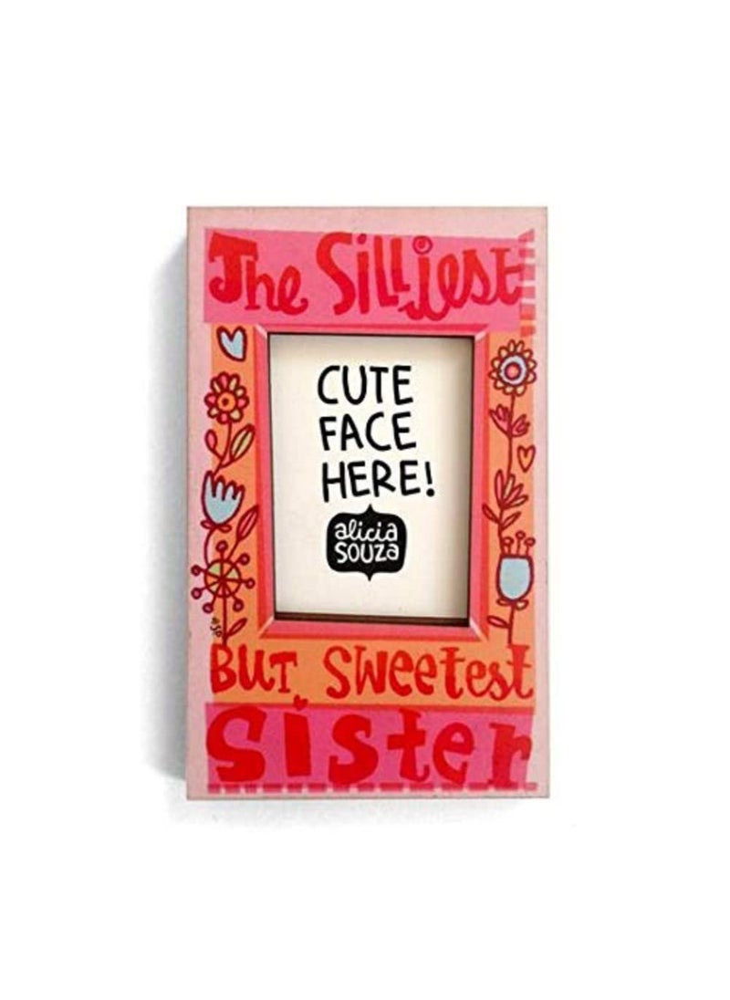 Alicia Souza Alicia Souza Fridge Magnet Photo Frame Sister Love Small Picture Frame Multicolor Ideal Gift Water Resistent 3W x 33H CM  - Image 1