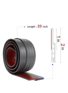 MJZ Door Draft Stopper Under Door Seal for Exterior Interior Doors, Door Sweep Strip Under Door Draft Blocker, Soundproof Door Bottom Weather Stripping, 2 Inch W x 39 Inch L, Grey  - Image 3