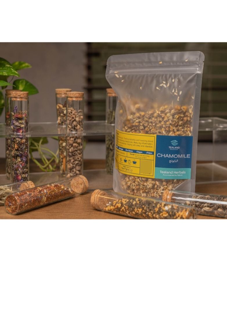Tealand Herbal Chamomile (Ph. Eur. type)  Tea Antioxidant Rich Natural & Pure Taste 70g - Image 4