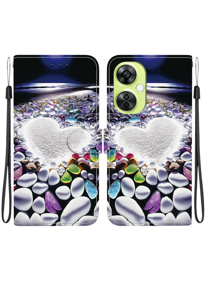 اس-توب جراب هاتف OnePlus Nord CE 3 Lite / N30 مصنوع من الجلد برسومات ملونة وملمس كريستالي - Image 1