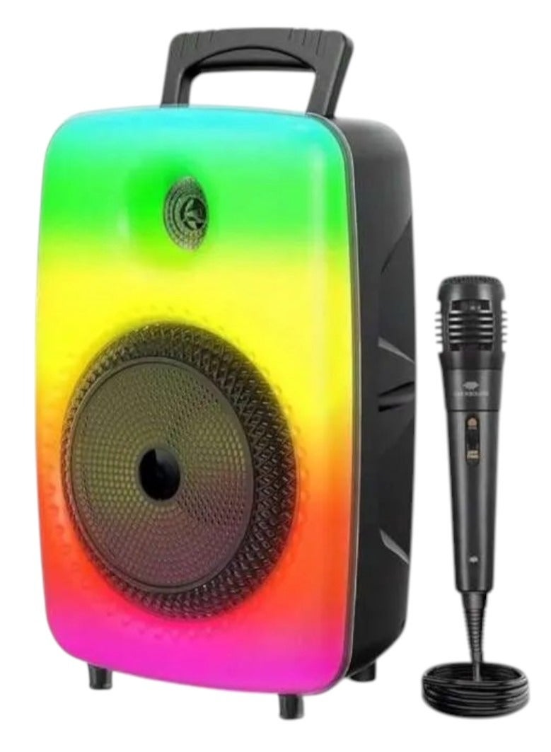 Bastec Portable Speaker GTS-1802 Trolley 8" Wireless Portable Bluetooth Speaker HD Sounds LED light with Microphone - Image 1