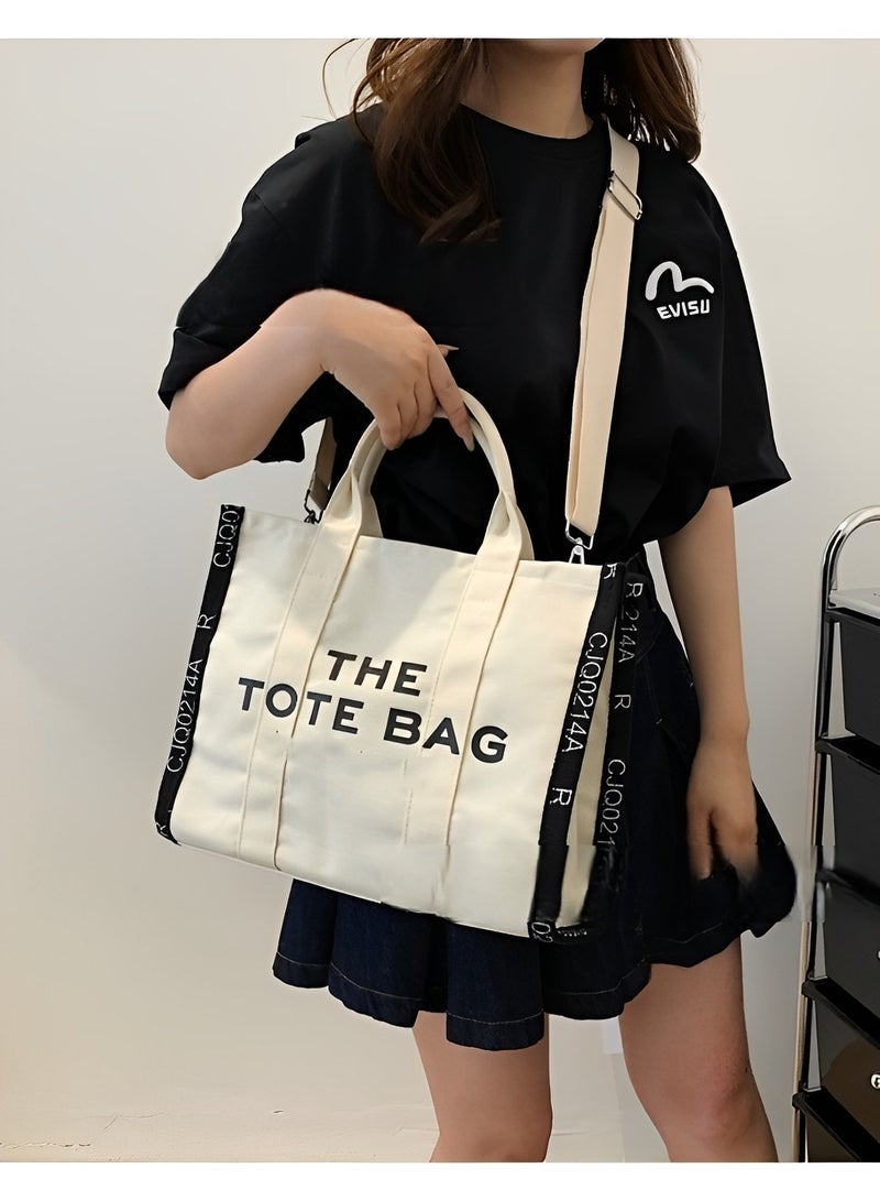 REOCLE Womens Tote Bag with Letter Print Small Satchel Bag Fashion Crossbody Purse Mini Stylish Handbag for Travel  Work  Everyday - Image 4