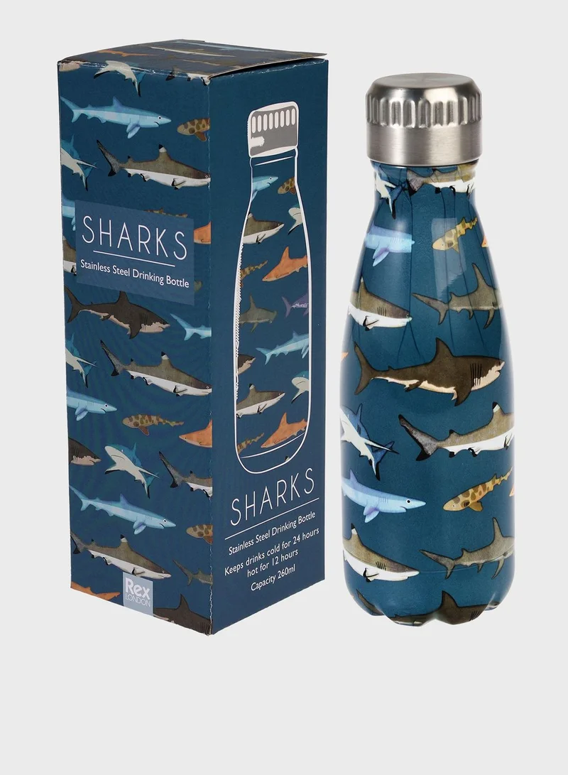 Rex London Sharks 260Ml Stainless Steel Bottle