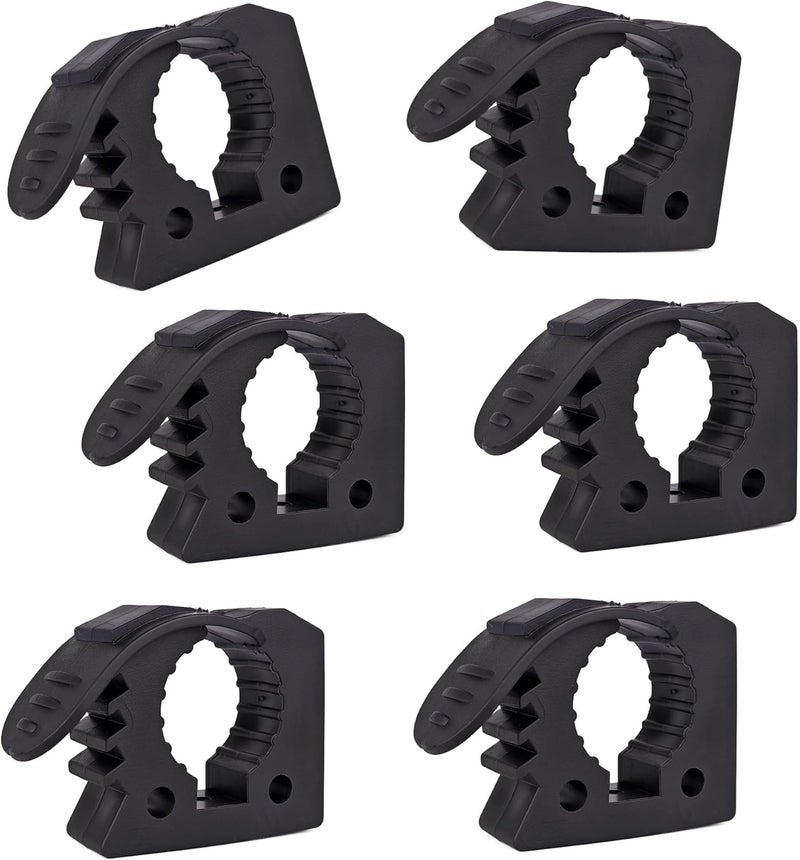 Gixemeva Shovel Holder Clamp Mount Kit,Truck Bed Molle Panel Mount, Shovel Mount for Roof Rack,Quick Release Mount Clamps Off Road UTV Utility Trailer Accessories Fits 1-1/7" to 1-3/7" Diameter Tools(6 Pack) - Image 1