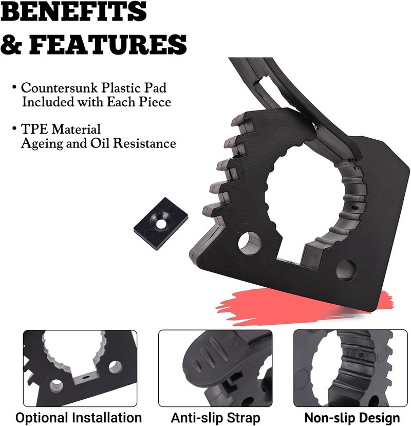Gixemeva Shovel Holder Clamp Mount Kit,Truck Bed Molle Panel Mount, Shovel Mount for Roof Rack,Quick Release Mount Clamps Off Road UTV Utility Trailer Accessories Fits 1-1/7" to 1-3/7" Diameter Tools(6 Pack) - Image 3