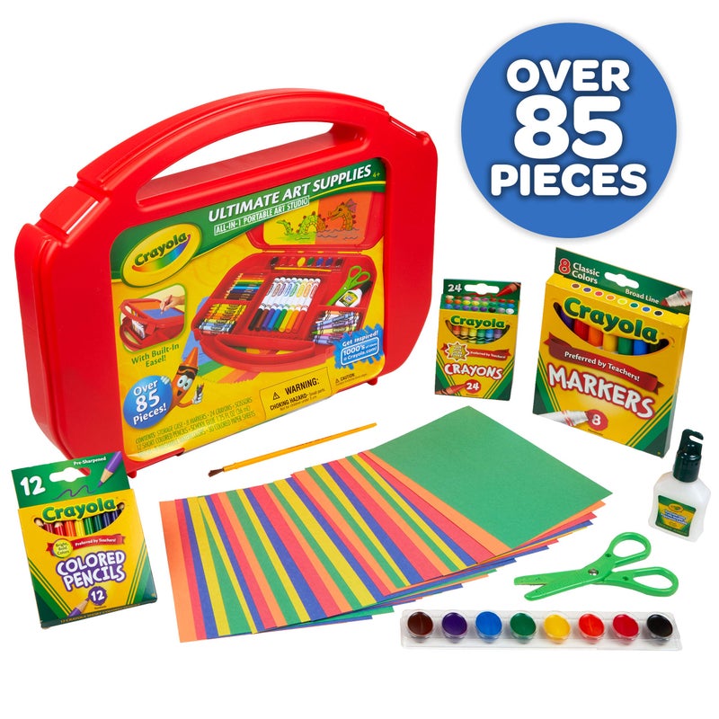 Crayola Ultimate Art Case With Easel, Kids Art Set, 85 Pieces, Gift For Kids Ages 4, 5, 6, 7 [Amazon Exclusive] - Image 2